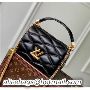 Best Price Louis Vuitton GO-14 PM Bag in Black Lambskin Leather M12004 2024