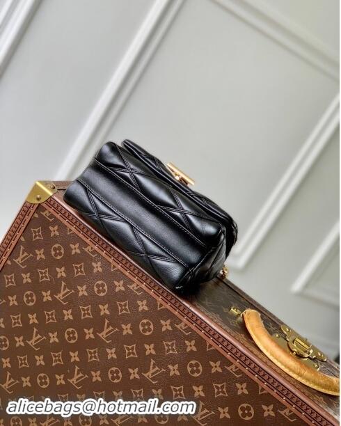 Best Price Louis Vuitton GO-14 PM Bag in Black Lambskin Leather M12004 2024