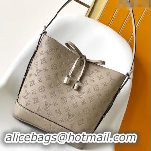 Promotional Louis Vuitton Flore Bucket bag in Perforated Mahina Calfskin M12140 Grey 2024