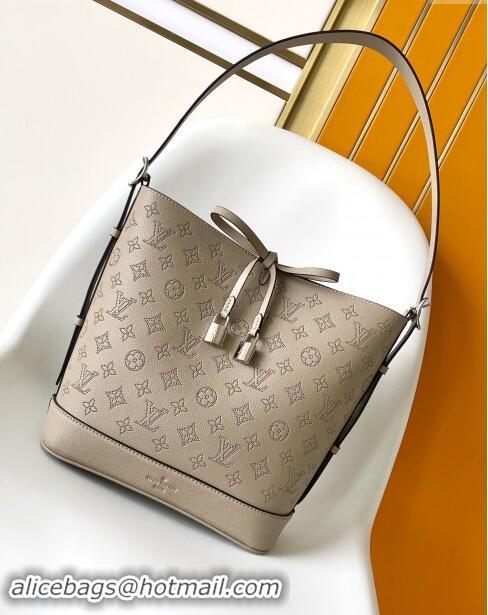 Promotional Louis Vuitton Flore Bucket bag in Perforated Mahina Calfskin M12140 Grey 2024