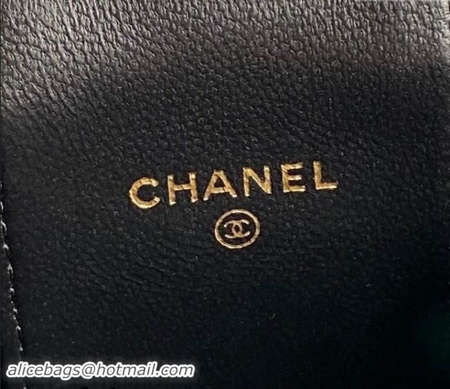 Famous Brand Chanel Lambskin Clutch with Chain AP4302 Black 2024