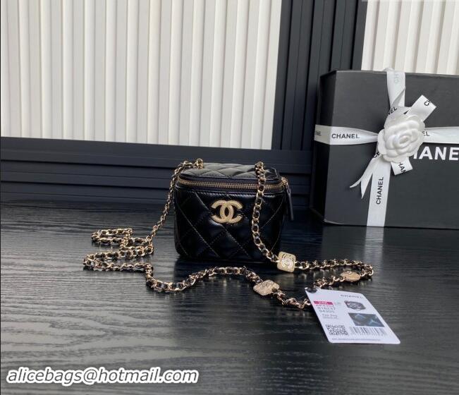 Famous Brand Chanel Lambskin Clutch with Chain AP4302 Black 2024