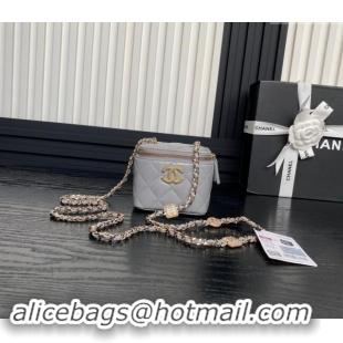 Buy Discount Chanel Lambskin Clutch with Chain AP4302 Grey 2024