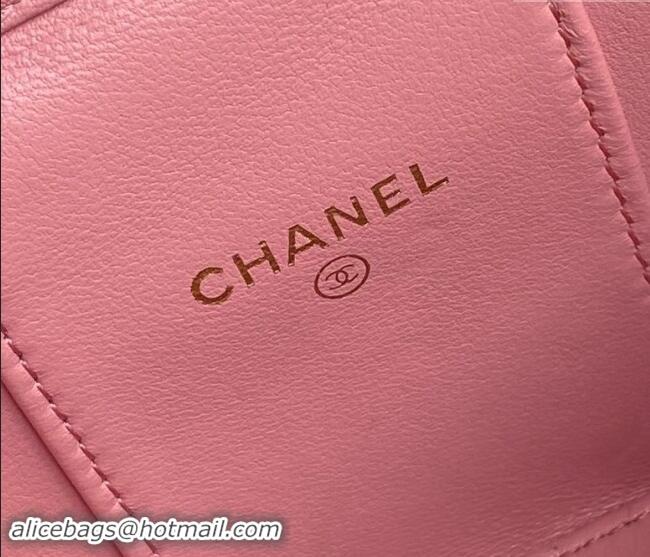 Famous Brand Chanel Lambskin Clutch with Chain AP4302 Pink 2024