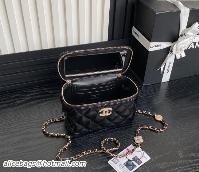 Luxury Cheap Chanel Lambskin Clutch with Chain AP4301 Black 2024