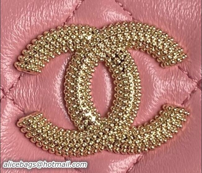 Good Looking Chanel Lambskin Clutch with Chain AP4301 Pink 2024