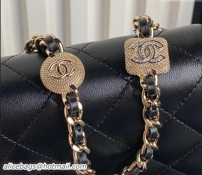 Good Taste Chanel Lambskin Wallet on Chain WOC AP4299 Black 2024