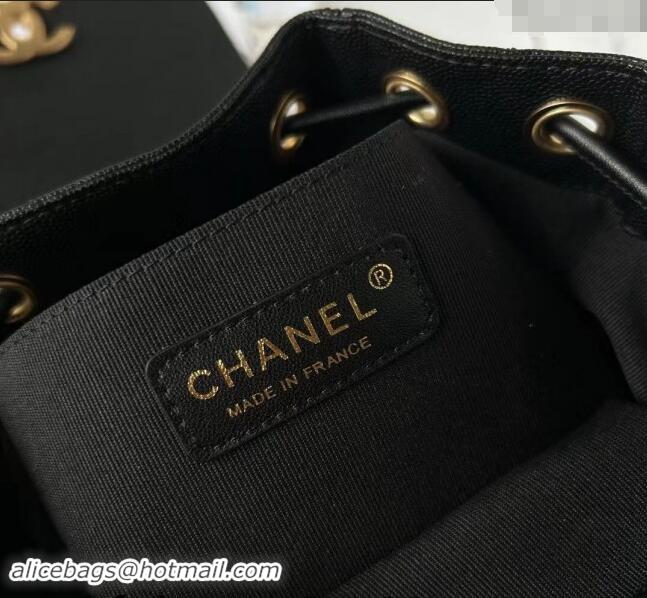 Famous Brand Chanel Grained Calfskin Backpack Bag AS4979 Black 2024