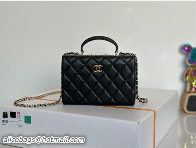 Best Price Chanel Quilted Lambskin Small Box Bag AS5167 Black 2024