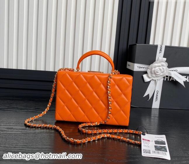 Best Price Chanel Quilted Lambskin Small Box Bag AS5167 Orange 2024