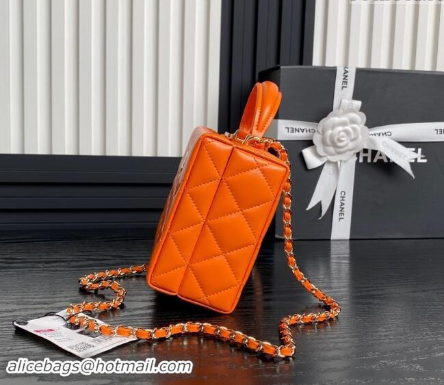 Best Price Chanel Quilted Lambskin Small Box Bag AS5167 Orange 2024