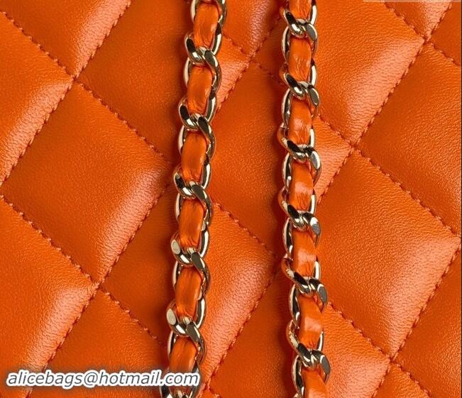 Best Price Chanel Quilted Lambskin Small Box Bag AS5167 Orange 2024