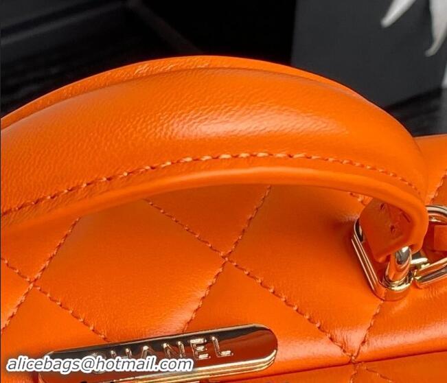 Best Price Chanel Quilted Lambskin Small Box Bag AS5167 Orange 2024