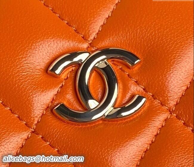 Best Price Chanel Quilted Lambskin Small Box Bag AS5167 Orange 2024