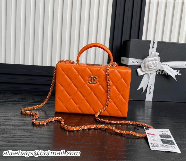 Best Price Chanel Quilted Lambskin Small Box Bag AS5167 Orange 2024