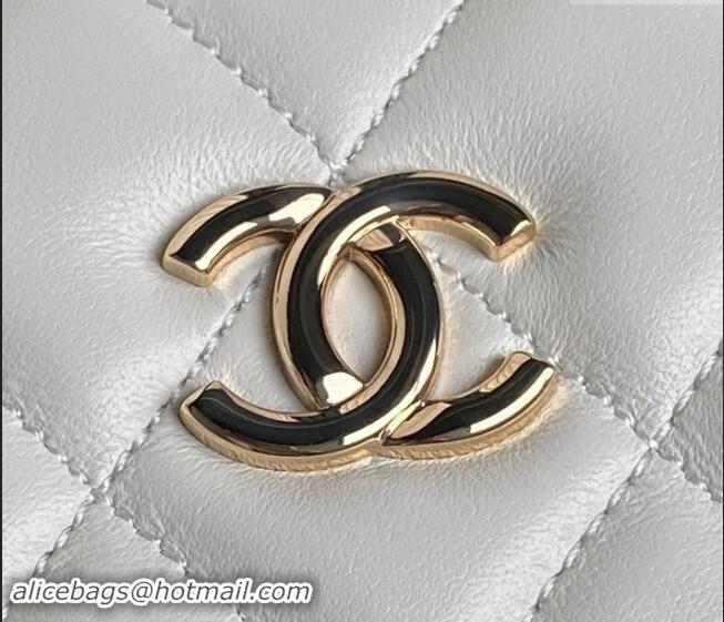 Discount Chanel Quilted Lambskin Small Box Bag AS5167 White 2024