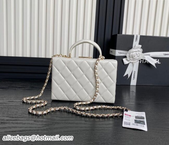 Discount Chanel Quilted Lambskin Small Box Bag AS5167 White 2024