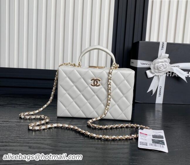 Discount Chanel Quilted Lambskin Small Box Bag AS5167 White 2024