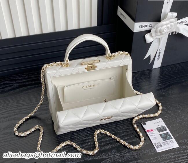 Discount Chanel Quilted Lambskin Small Box Bag AS5167 White 2024