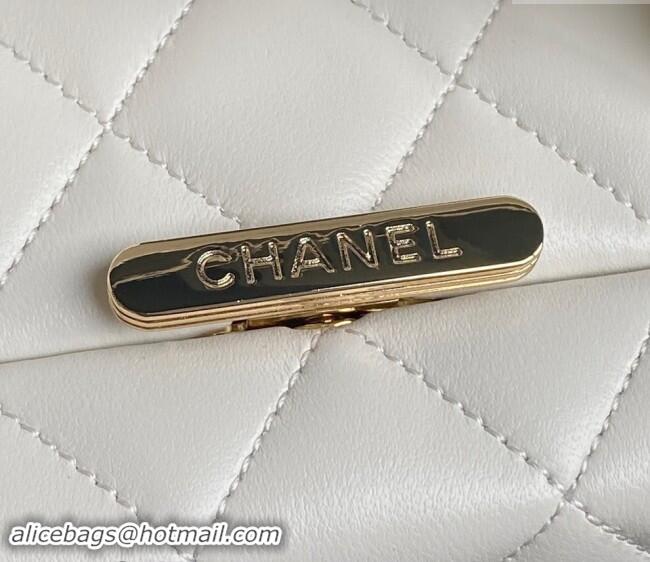 Discount Chanel Quilted Lambskin Small Box Bag AS5167 White 2024