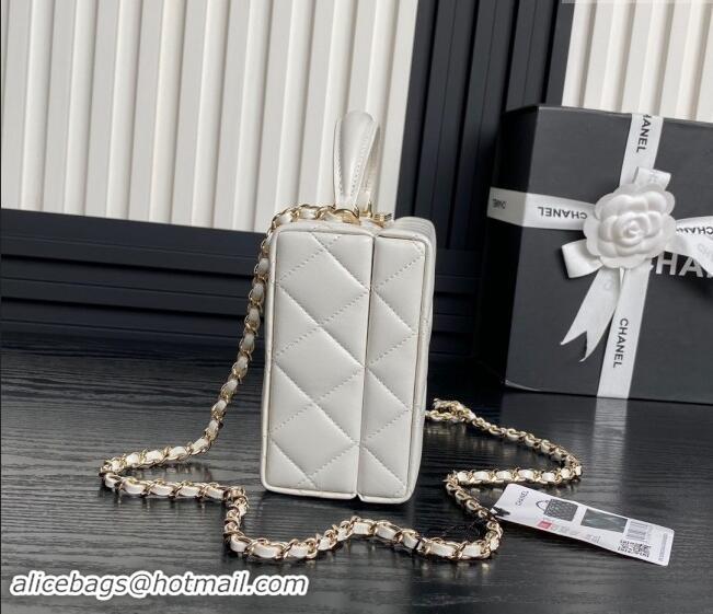 Discount Chanel Quilted Lambskin Small Box Bag AS5167 White 2024