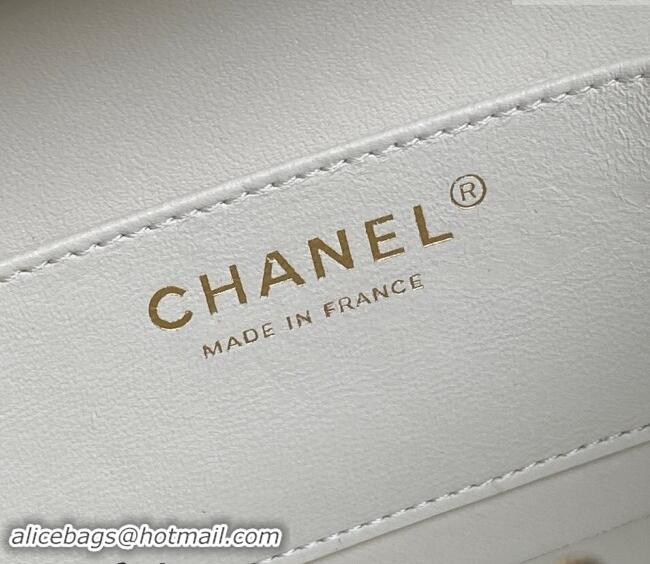 Discount Chanel Quilted Lambskin Small Box Bag AS5167 White 2024