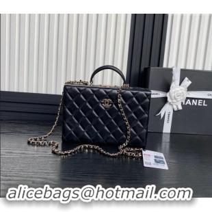 Well Crafted Chanel Quilted Lambskin Box Bag AS5168 Black 2024