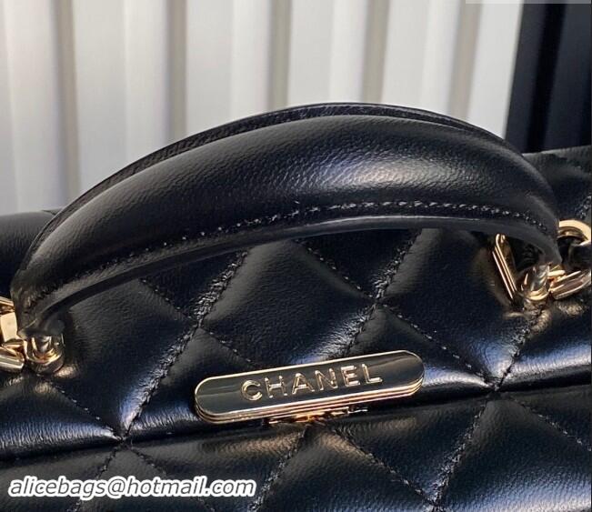 Well Crafted Chanel Quilted Lambskin Box Bag AS5168 Black 2024