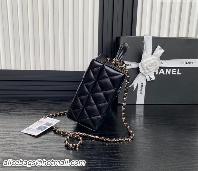 Well Crafted Chanel Quilted Lambskin Box Bag AS5168 Black 2024