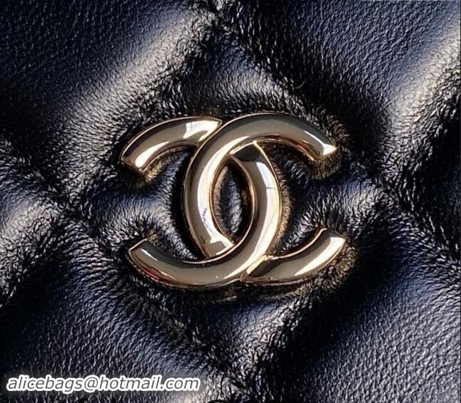 Well Crafted Chanel Quilted Lambskin Box Bag AS5168 Black 2024