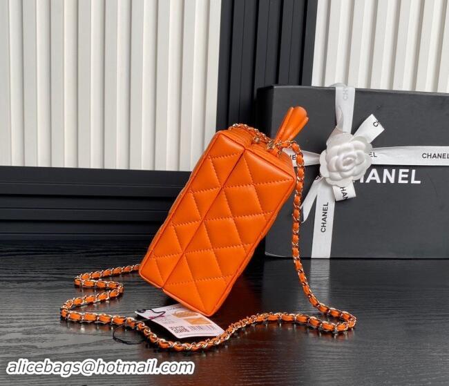 Reasonable Price Chanel Quilted Lambskin Box Bag AS5168 Orange 2024