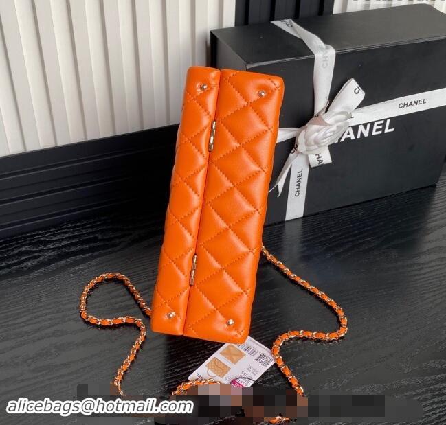 Reasonable Price Chanel Quilted Lambskin Box Bag AS5168 Orange 2024