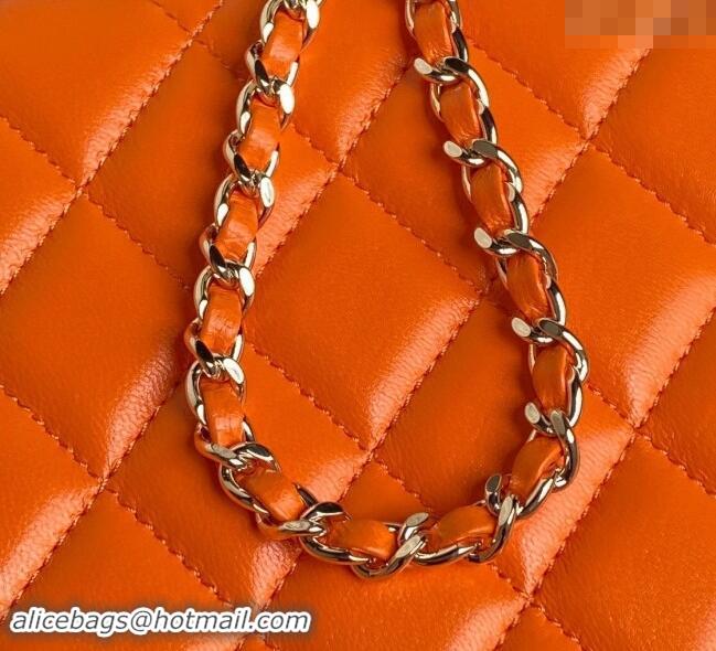 Reasonable Price Chanel Quilted Lambskin Box Bag AS5168 Orange 2024