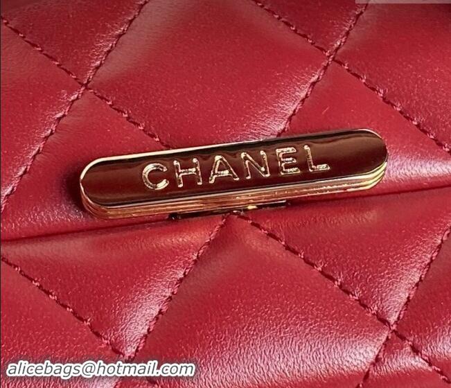 Grade Quality Chanel Quilted Lambskin Box Bag AS5168 Burgundy 2024