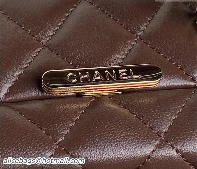 Good Looking Chanel Quilted Lambskin Box Bag AS5168 Brown 2024