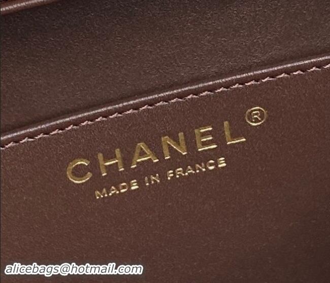 Good Looking Chanel Quilted Lambskin Box Bag AS5168 Brown 2024