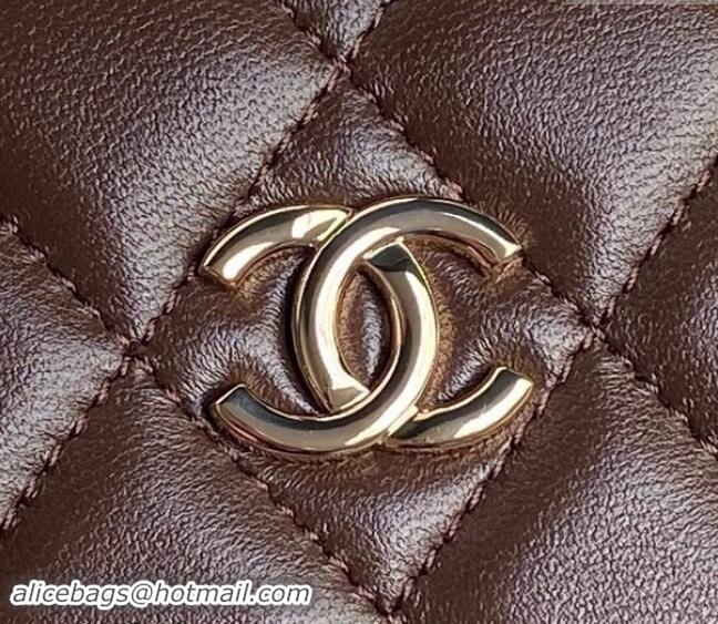 Good Looking Chanel Quilted Lambskin Box Bag AS5168 Brown 2024