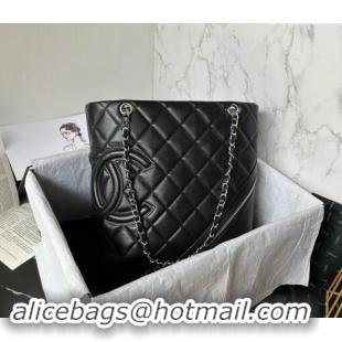 Best Price Chanel Lambskin Bucket Bag A25168 Black 2024