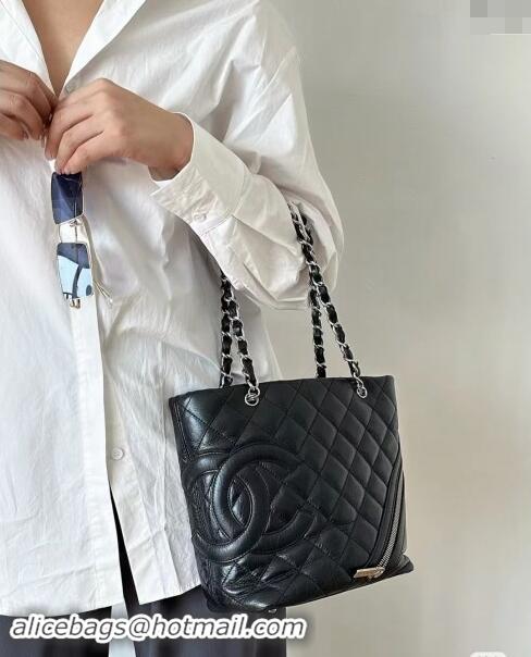 Best Price Chanel Lambskin Bucket Bag A25168 Black 2024