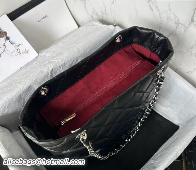 Best Price Chanel Lambskin Bucket Bag A25168 Black 2024