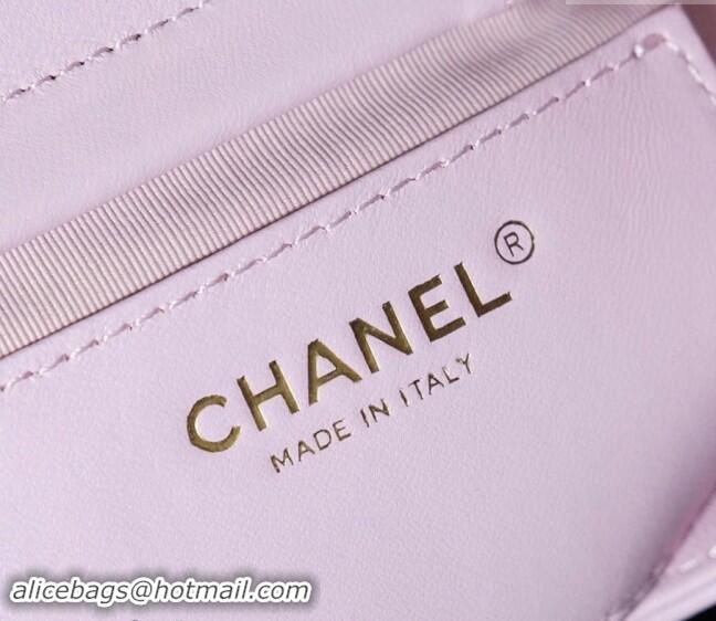 Buy Discount Chanel Lambskin Hobo Bag with CC Chain Strap AS5177 Light Purple 2024