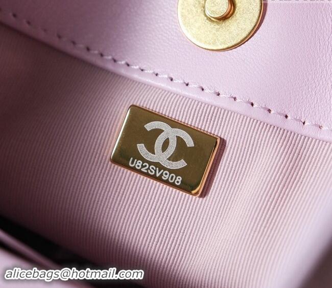 Buy Discount Chanel Lambskin Hobo Bag with CC Chain Strap AS5177 Light Purple 2024