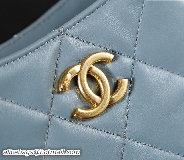 Best Product Chanel Lambskin Hobo Bag with CC Chain Strap AS5177 Grey 2024