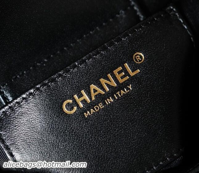 Most Popular Chanel Lambskin Hobo Bag with CC Chain Strap AS5177 Black 2024