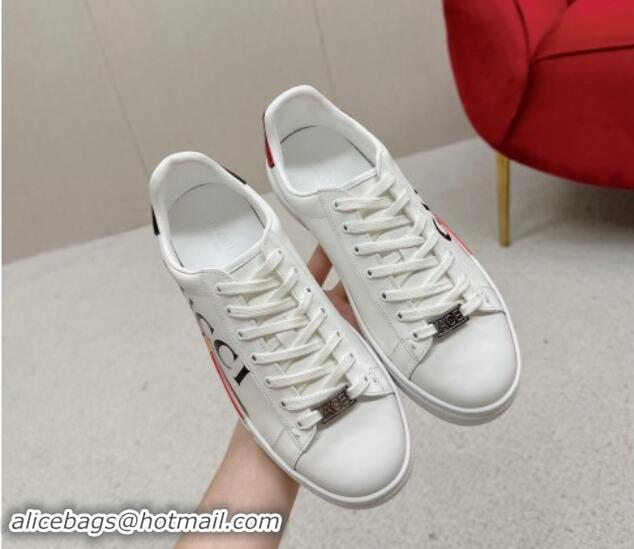 Best Grade Gucci Ace Leather Sneakers with Bear Print White 1014091