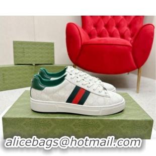 Charming Gucci Ace GG Canvas Sneakers with Strass White 1014098