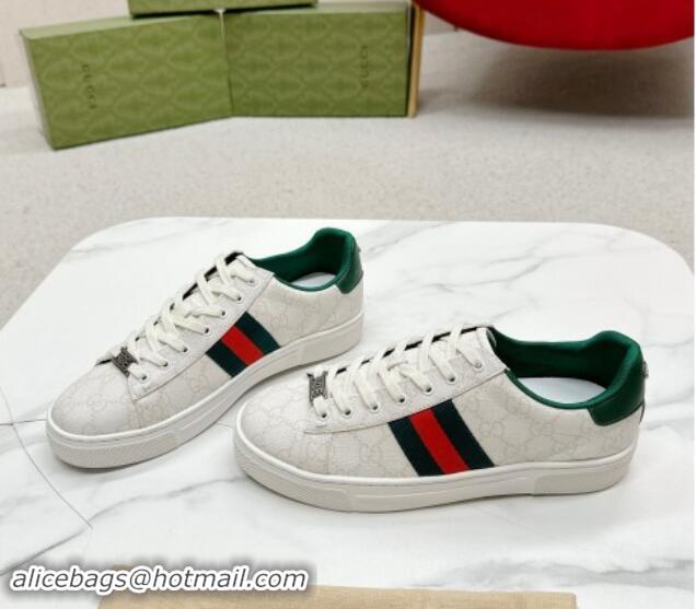 Charming Gucci Ace GG Canvas Sneakers with Strass White 1014098