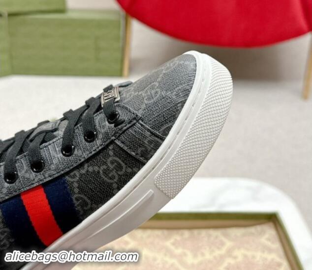 Buy Luxury Gucci Ace GG Canvas Sneakers with Web Black/Red 1014100