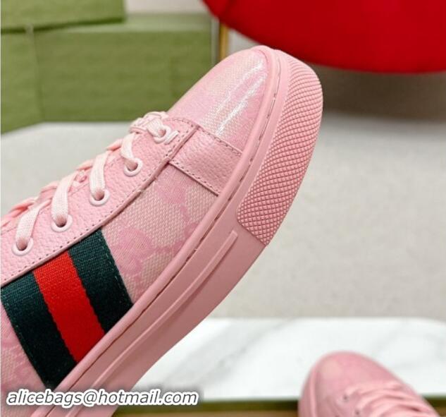 Hot Style Gucci Women's Ace GG Crystal Canvas Sneakers Pink 1014102