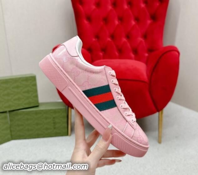 Hot Style Gucci Women's Ace GG Crystal Canvas Sneakers Pink 1014102